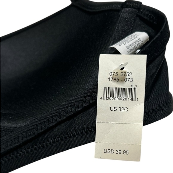 NWT Aerie American Eagle Women’s Black Push Up Underwire Bikini Bra Swim Top 32C - Picture 4 of 4